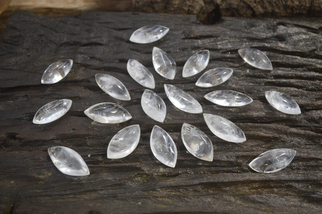 Polished Clear Quartz "Angel Tears" Pendant Pieces x 20 From Madagascar - Toprock Gemstones and Minerals 