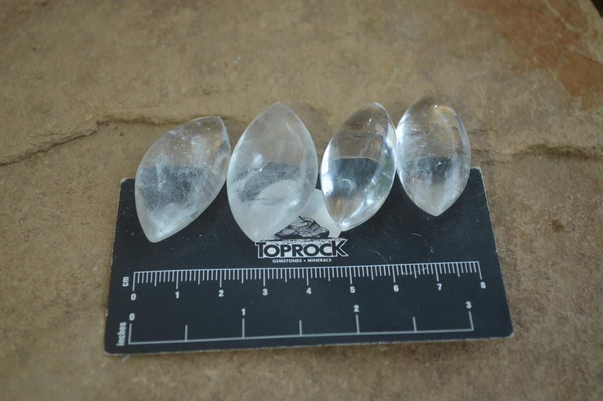 Polished Clear Quartz "Angel Tears" Pendant Pieces x 20 From Madagascar - Toprock Gemstones and Minerals 