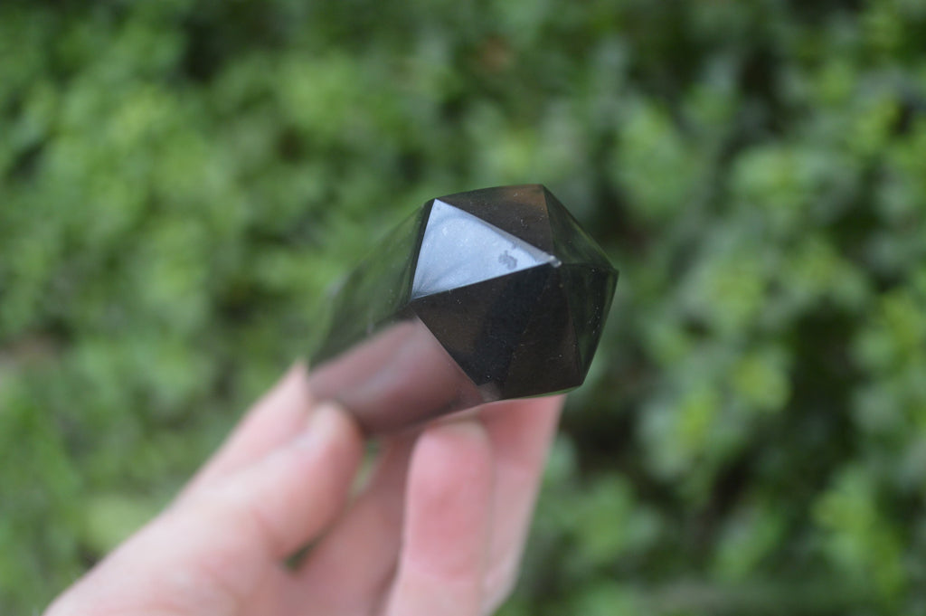 Polished Black Basalt Point-Prisms x 6 From Antsirabe, Madagascar - Toprock Gemstones and Minerals 