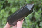 Polished Black Basalt Point-Prisms x 6 From Antsirabe, Madagascar - Toprock Gemstones and Minerals 