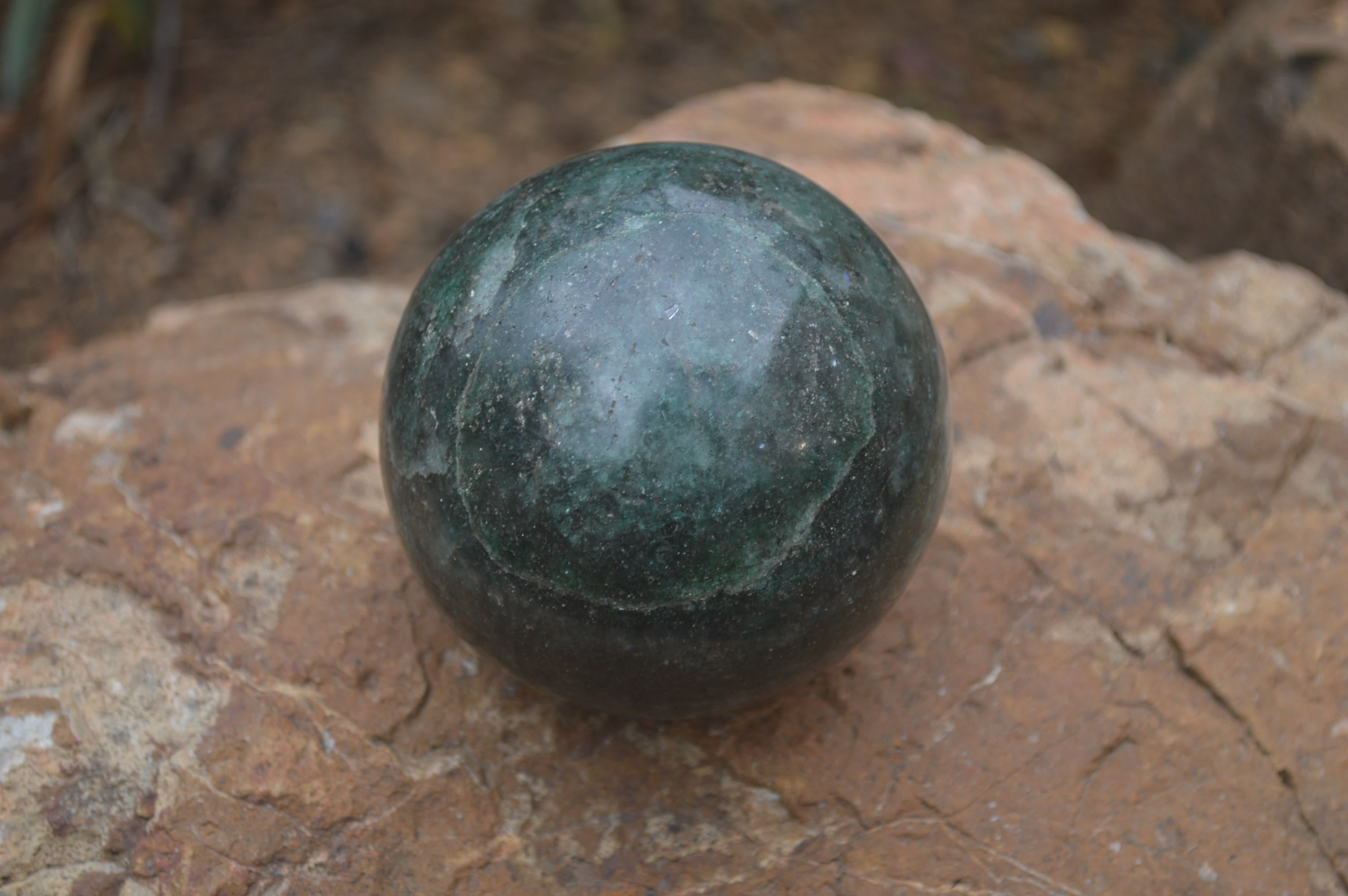 Polished Green Fuchsite Quartz Sphere-Balls x 2 From Madagascar - Toprock Gemstones and Minerals 