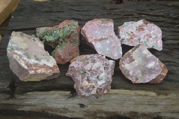 Natural Salrose Cobaltion Dolomite Specimens x 6 From Kakanda, Congo - Toprock Gemstones and Minerals 