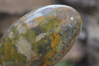 Polished Green Opal Standing Free Forms x 2 From Antsirabe, Madagascar - Toprock Gemstones and Minerals 