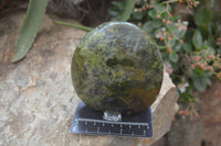Polished Green Opal Standing Free Forms x 2 From Antsirabe, Madagascar - Toprock Gemstones and Minerals 