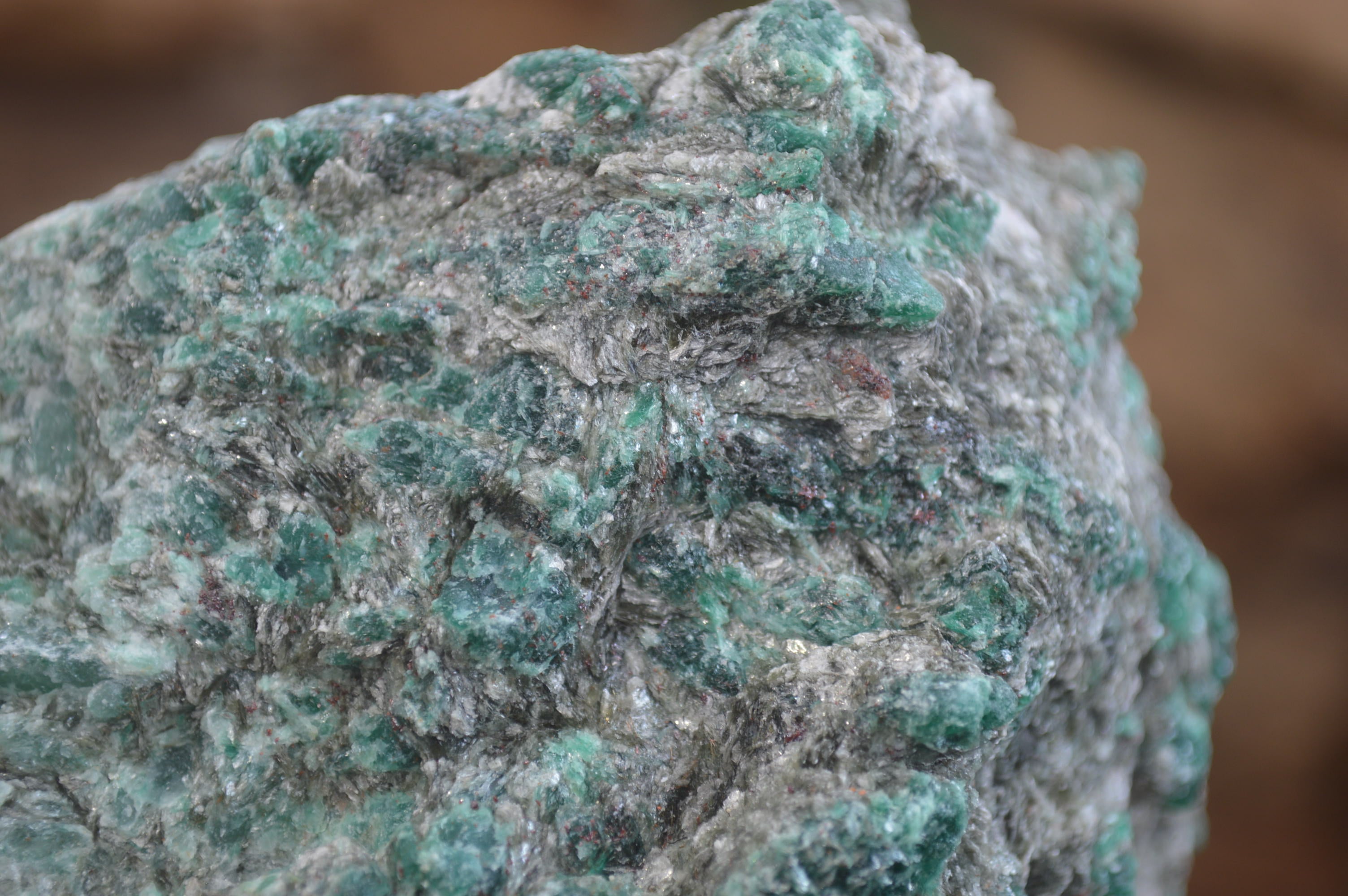 Natural Rare Emerald Mica In Matrix Cobbed Specimens x 3 From Mutoko, Zimbabwe - Toprock Gemstones and Minerals 