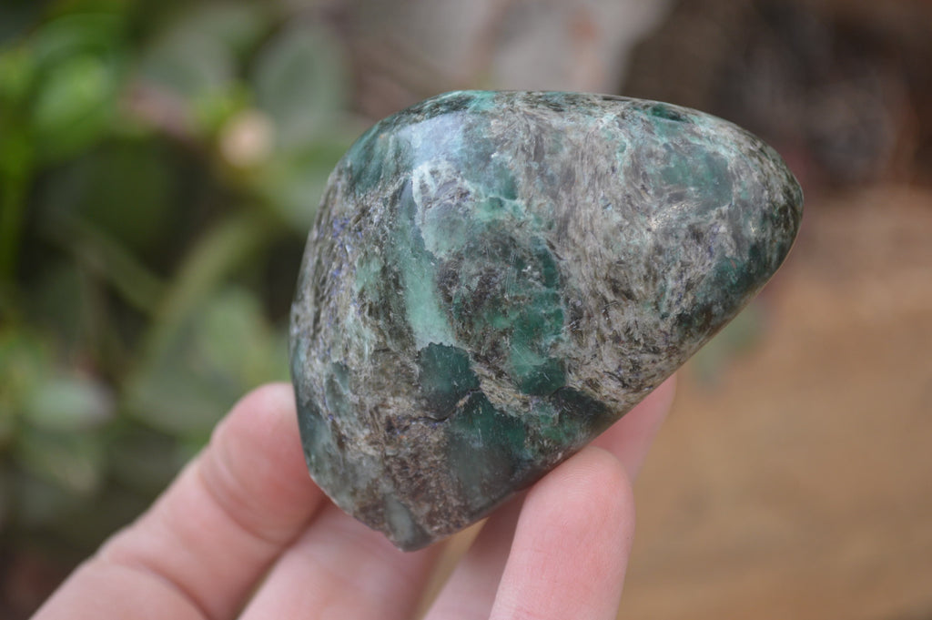 Polished Rare Emerald Mica In Matrix Standing Free Forms x 6 From Mutoko, Zimbabwe - Toprock Gemstones and Minerals 