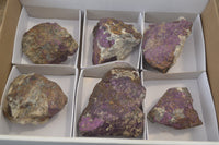 Natural Metallic Purpurite Cobbed Specimens x 6 From Erongo, Namibia - Toprock Gemstones and Minerals 