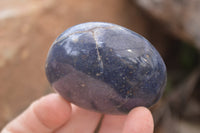 Polished Lazulite Galet-Palm Stones x 20 From Madagascar - Toprock Gemstones and Minerals 
