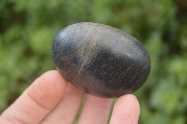 Polished Lazulite Galet-Palm Stones x 20 From Madagascar - Toprock Gemstones and Minerals 