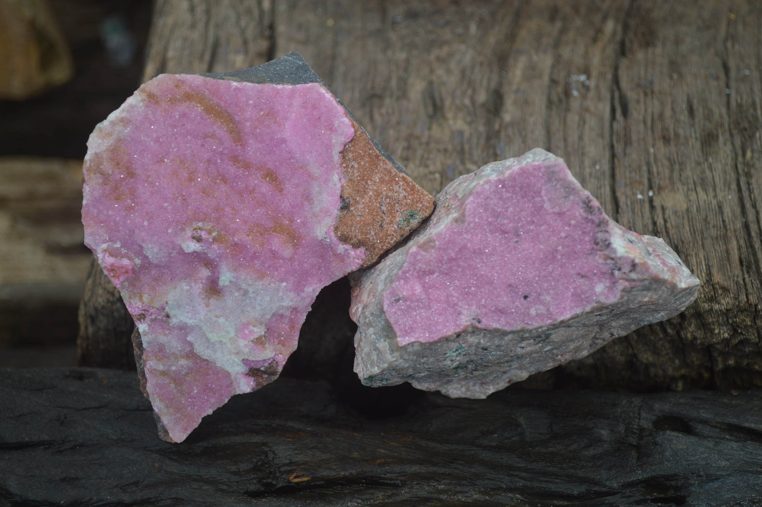 Natural Salrose Cobaltion Dolomite Specimens x 6 From Kakanda, Congo - Toprock Gemstones and Minerals 