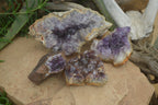Natural Zululand Amethyst Geodes x 4 From Jozini, South Africa - Toprock Gemstones and Minerals 