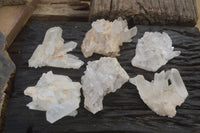 Natural Clear Quartz Clusters x 6 From Madagascar - Toprock Gemstones and Minerals 