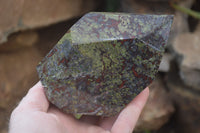 Polished Dragon Bloodstone Point-Prisms x 2 From South Africa - Toprock Gemstones and Minerals 