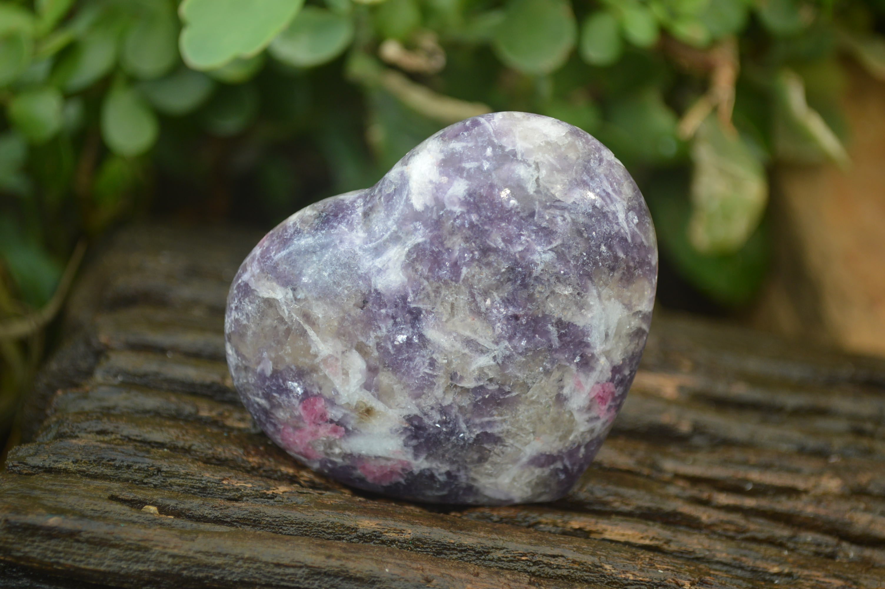 Polished Lepidolite With Rubellite Hearts x 6 From Madagascar - Toprock Gemstones and Minerals 