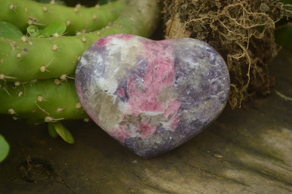 Polished Lepidolite With Rubellite Hearts x 6 From Madagascar - Toprock Gemstones and Minerals 
