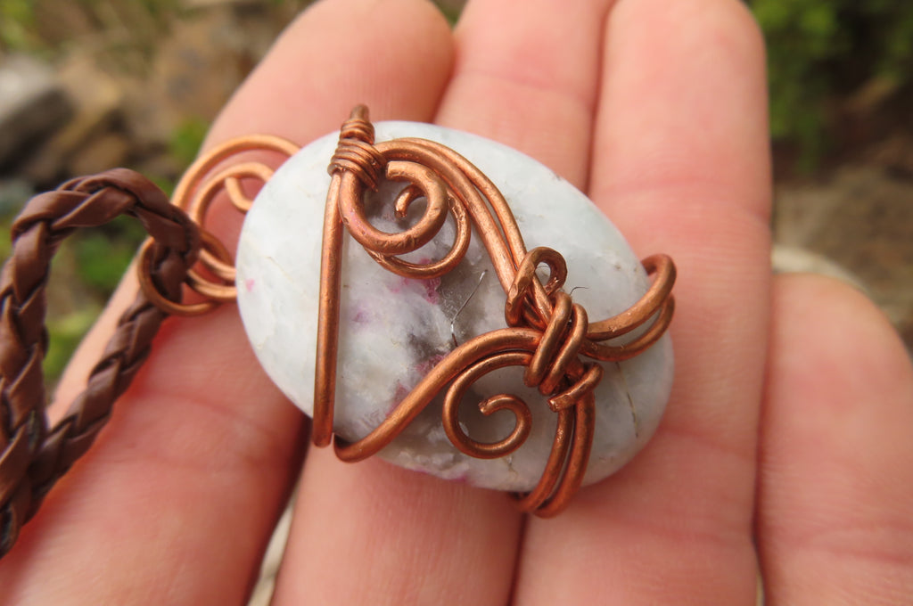 Polished Mixed Copper Wire Wrapped Pendants x 6 From South Africa - Toprock Gemstones and Minerals 
