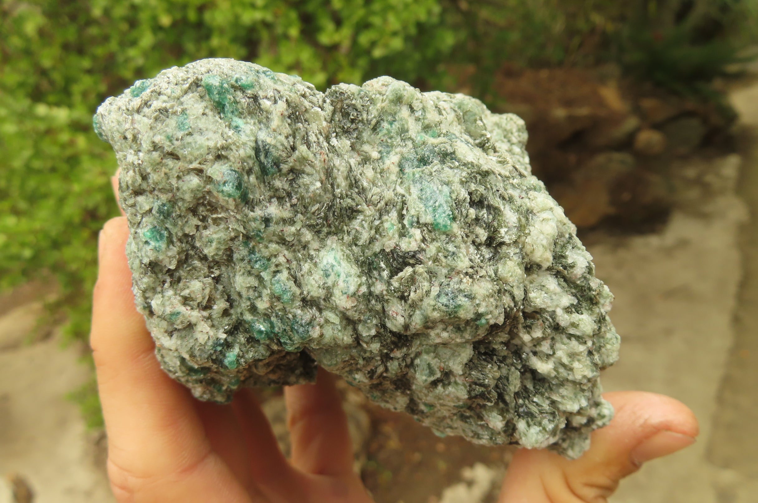 Natural Rare Emerald Mica In Matrix Cobbed Specimens x 3 From Mutoko, Zimbabwe - Toprock Gemstones and Minerals 