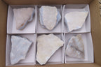 Natural Crystalline Blue Lace Agate Plates x 6 From Namibia - Toprock Gemstones and Minerals 