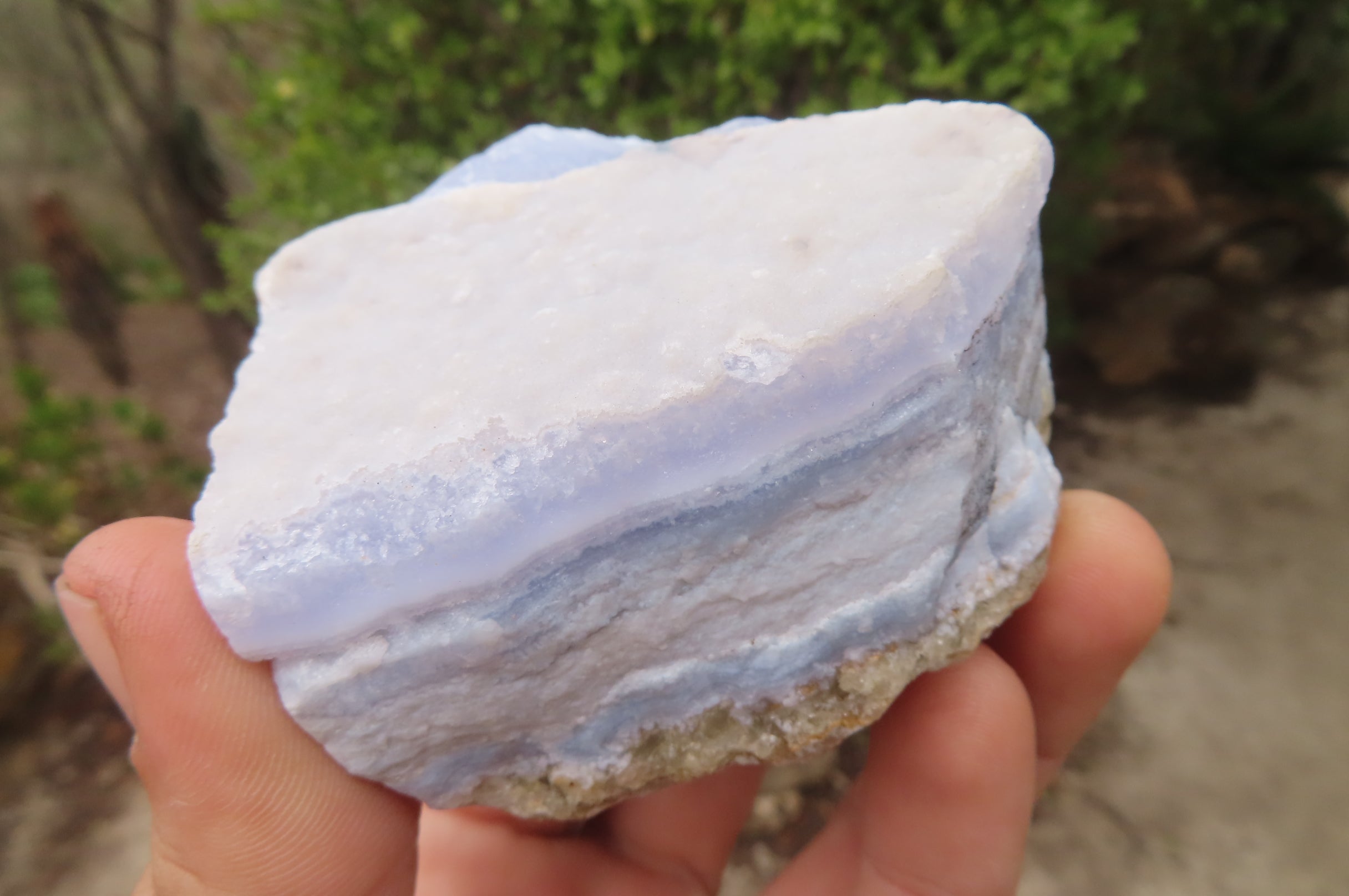 Natural Crystalline Blue Lace Agate Plates x 6 From Namibia - Toprock Gemstones and Minerals 