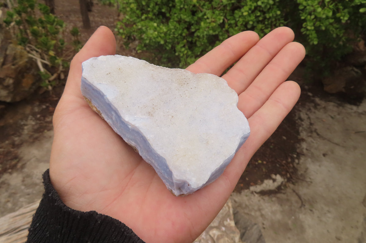 Natural Crystalline Blue Lace Agate Plates x 6 From Namibia - Toprock Gemstones and Minerals 
