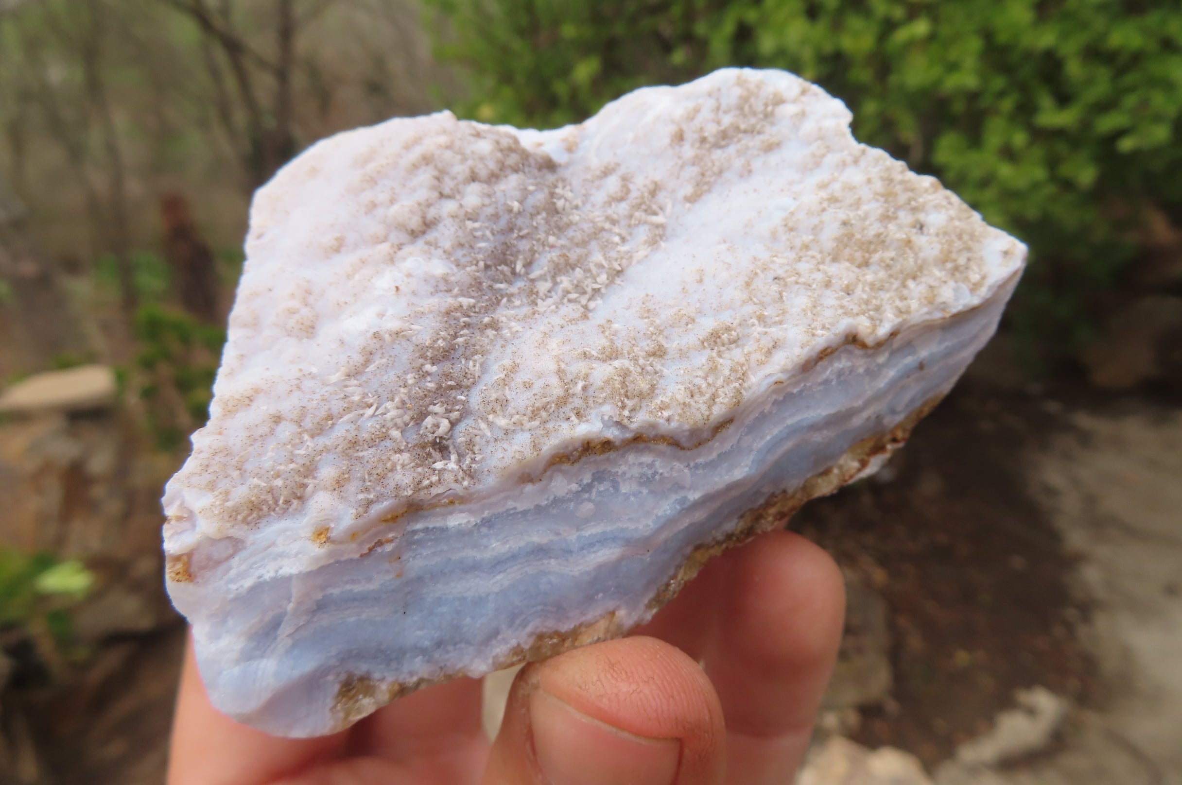 Natural Crystalline Blue Lace Agate Plates x 6 From Namibia - Toprock Gemstones and Minerals 