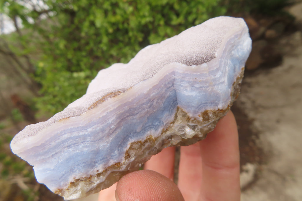 Natural Crystalline Blue Lace Agate Plates x 6 From Namibia - Toprock Gemstones and Minerals 