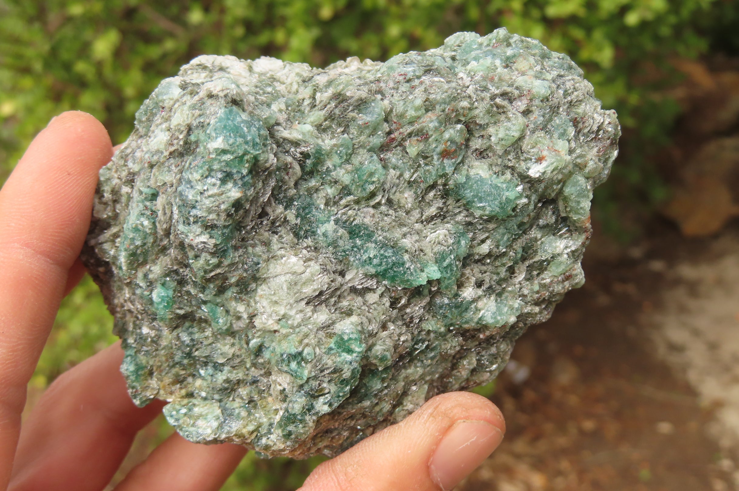 Natural Rare Emerald Mica In Matrix Cobbed Specimens x 4 From Mutoko, Zimbabwe - Toprock Gemstones and Minerals 