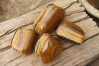 Polished Tiger's Eye Free Forms x 4 From Prieska, South Africa