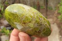 Polished Green Opal Standing Free Forms x 6 From Antsirabe, Madagascar - Toprock Gemstones and Minerals 