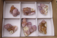 Natural Ametrine Spirit Quartz Clusters x 6 From Boekenhouthoek, South Africa