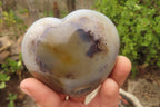 Polished Banded Agate Hearts x 6 From Madagascar - Toprock Gemstones and Minerals 