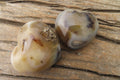 Polished Banded Agate Hearts x 6 From Madagascar - Toprock Gemstones and Minerals 