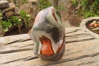 Polished Polychrome Jasper Flames x 3 From Mahajanga, Madagascar - Toprock Gemstones and Minerals 