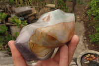 Polished Polychrome Jasper Flames x 3 From Mahajanga, Madagascar - Toprock Gemstones and Minerals 