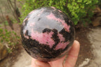Polished Rhodonite Sphere-Ball x 2 From Ambindavato, Madagascar - Toprock Gemstones and Minerals 