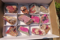 Natural Salrose Cobaltion Dolomite Specimens x 12 From Kakanda, Congo - Toprock Gemstones and Minerals 