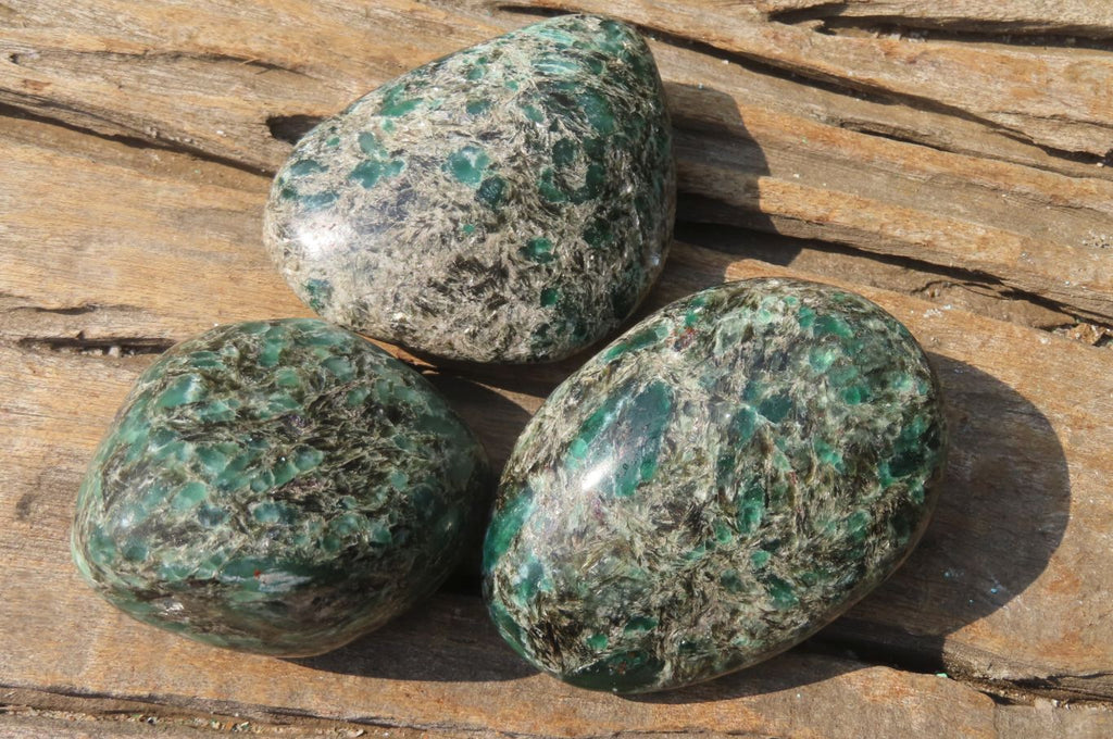 Polished Rare Emerald Mica In Matrix Free Forms x 6 From Mutoko, Zimbabwe - Toprock Gemstones and Minerals 