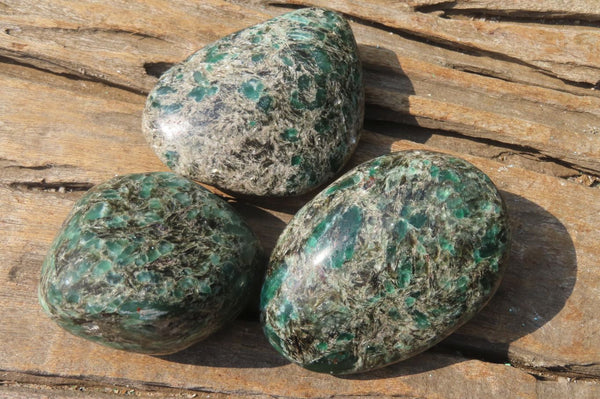 Polished Rare Emerald Mica In Matrix Free Forms x 6 From Mutoko, Zimbabwe - Toprock Gemstones and Minerals 
