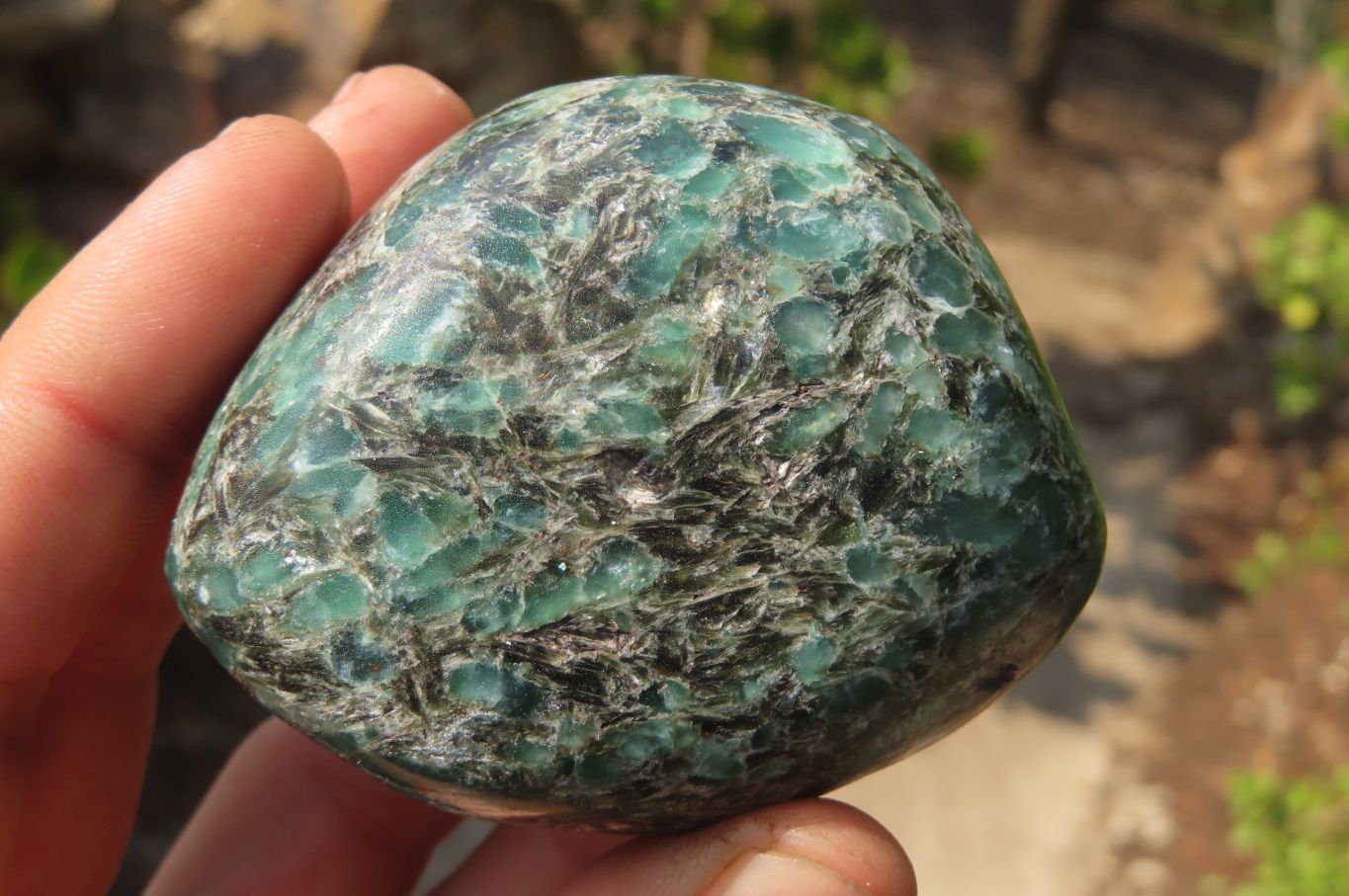 Polished Rare Emerald Mica In Matrix Free Forms x 6 From Mutoko, Zimbabwe - Toprock Gemstones and Minerals 