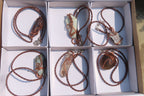 Polished Mixed Copper Wire Wrapped Pendants x 6 From Southern Africa - Toprock Gemstones and Minerals 