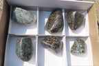 Polished Rare Emerald Mica In Matrix Standing Free Forms x 6 From Mutoko, Zimbabwe - Toprock Gemstones and Minerals 