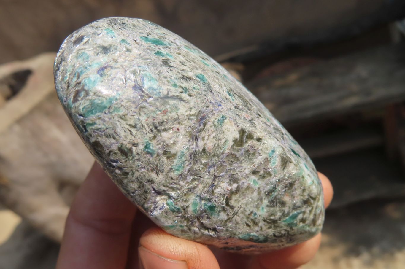 Polished Rare Emerald Mica In Matrix Standing Free Forms x 6 From Mutoko, Zimbabwe - Toprock Gemstones and Minerals 