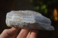 Natural Crystalline Blue Lace Agate Plates x 2 From Namibia - Toprock Gemstones and Minerals 