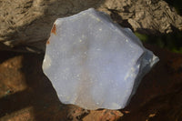 Natural Crystalline Blue Lace Agate Plates x 2 From Namibia - Toprock Gemstones and Minerals 