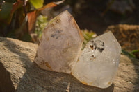 Polished Inclusion Quartz Points x 2 From Madagascar - Toprock Gemstones and Minerals 