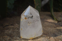 Polished Inclusion Quartz Points x 2 From Madagascar - Toprock Gemstones and Minerals 