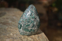 Polished Rare Emerald Mica In Matrix Standing Free Forms x 12 From Mutoko, Zimbabwe - Toprock Gemstones and Minerals 