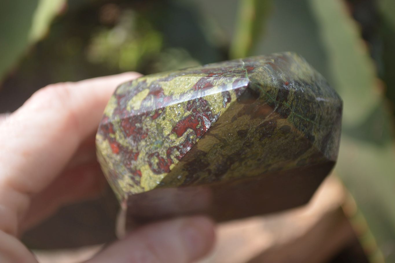 Polished Bastite Dragon Bloodstone Points x 2 From South Africa - Toprock Gemstones and Minerals 