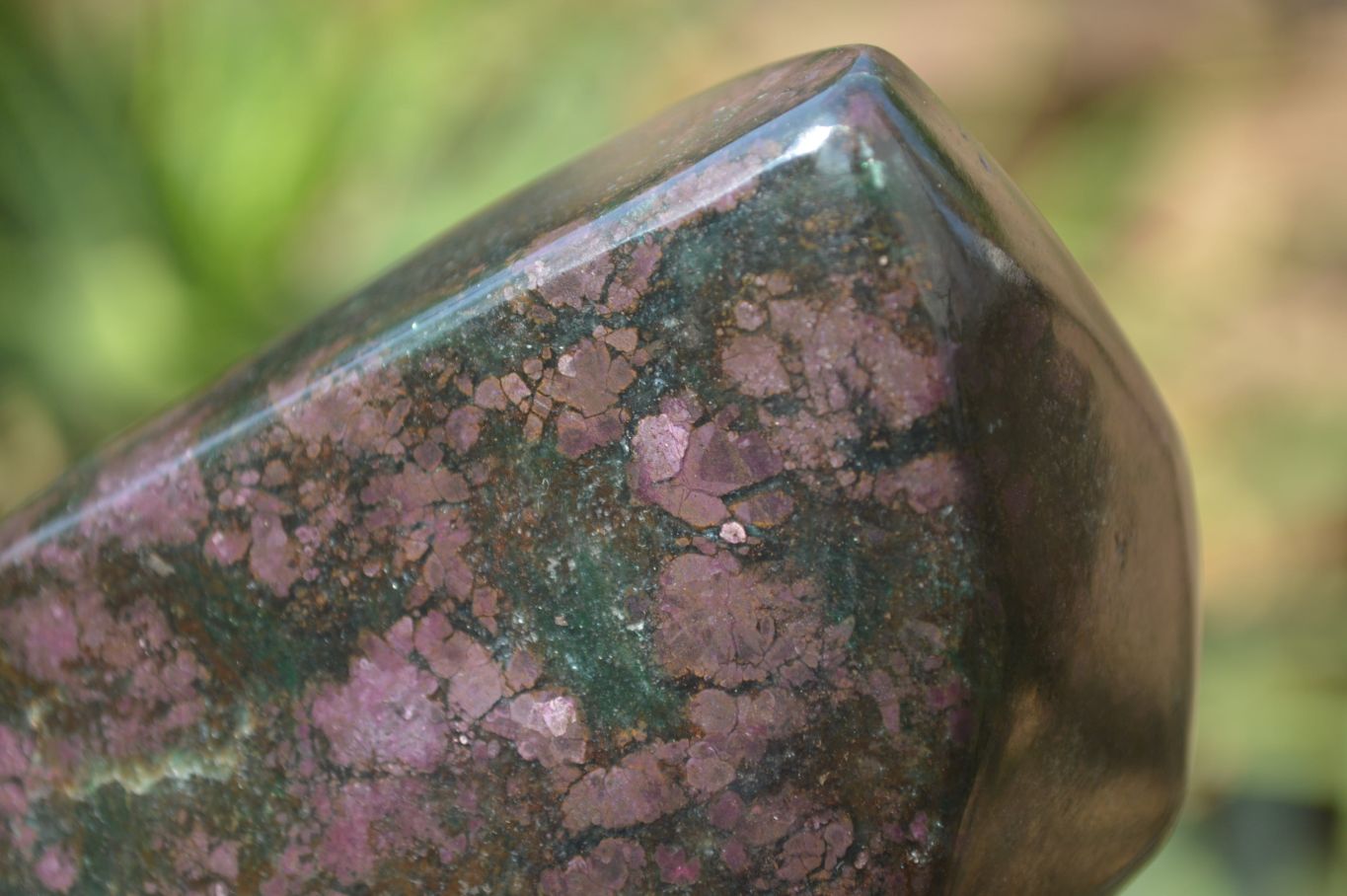 Polished Ruby Corundum In Chrome Verdite Free Forms x 4 From Zimbabwe - Toprock Gemstones and Minerals 