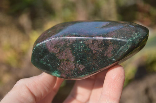 Polished Ruby Corundum In Chrome Verdite Free Forms x 4 From Zimbabwe - Toprock Gemstones and Minerals 